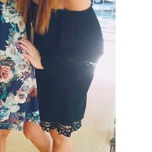 Black bell sleeved dress!
